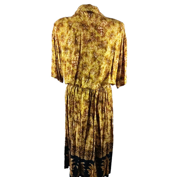 Vintage California Creations Women's Top Skirt Set Brown Orange 18 W - Picture 3 of 10